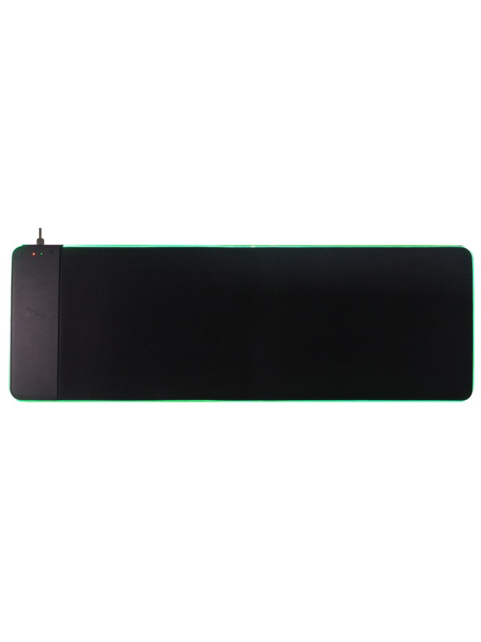 Alfombrilla para raton q-connect gaming con cargador inalambrico e iluminacion rgb color negro 800x300x4 mm Alfombrilla para raton q-connect gaming con cargador inalambrico e iluminacion rgb color negro 800x300x4 mm