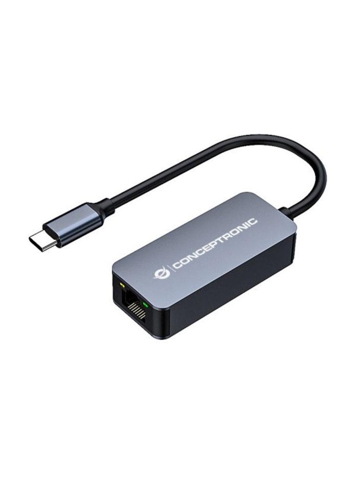 Adaptador usb tipo c a rj45 conceptronic macho - hembra Adaptador usb tipo c a rj45 conceptronic macho - hembra