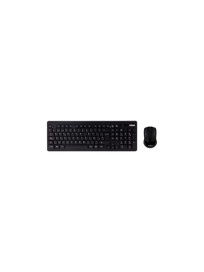 Kit teclado + mouse raton nilox wireless inalambrico negro Kit teclado + mouse raton nilox wireless inalambrico negro