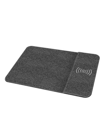 Alfombrilla para raton q-connect con cargador inalambrico color gris 300x220 mm