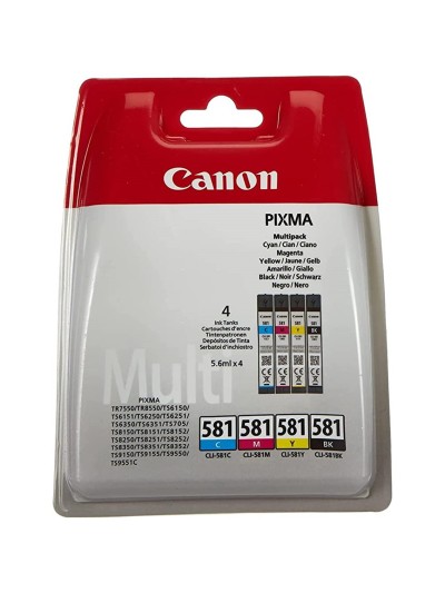 Cartucho tinta canon cli - 581 negro - cian - magenta - amarillo