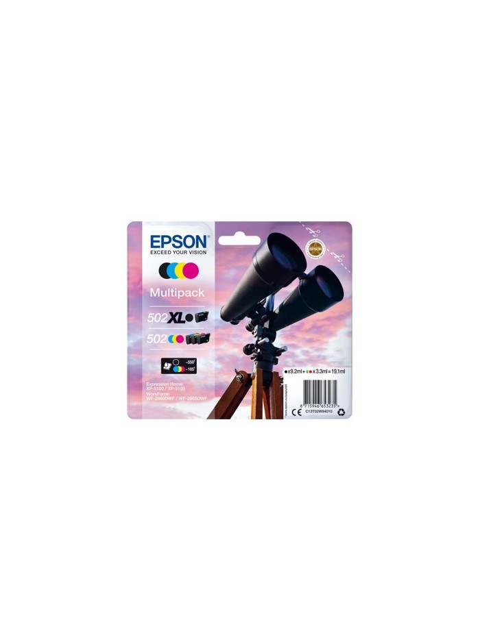 Multipack tinta epson 502xl negro + 502 cian magenta amarillo Multipack tinta epson 502xl negro + 502 cian magenta amarillo
