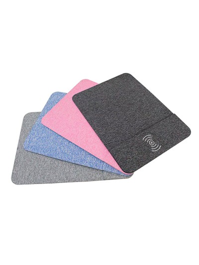 Alfombrilla para raton q-connect con cargador inalambrico color gris 300x220 mm