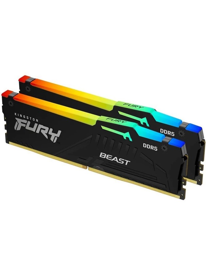 Memoria ram ddr5 32gb 2x16gb kingston - 5600mhz - pc5 44800 - fury beast rgb - cl36 - 1.25v Memoria ram ddr5 32gb 2x16gb kingston - 5600mhz - pc5 44800 - fury beast rgb - cl36 - 1.25v