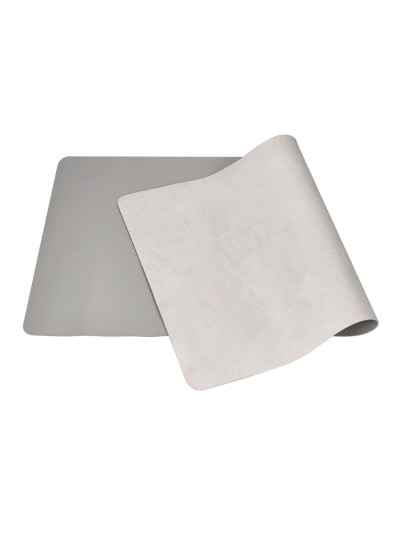 Alfombrilla para raton q-connect xxl similcuero gris base antideslizante 800x400x2 mm