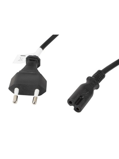 Cable de alimentacion lanberg ocho cee 7 - 16 a iec320 c7 1.8m