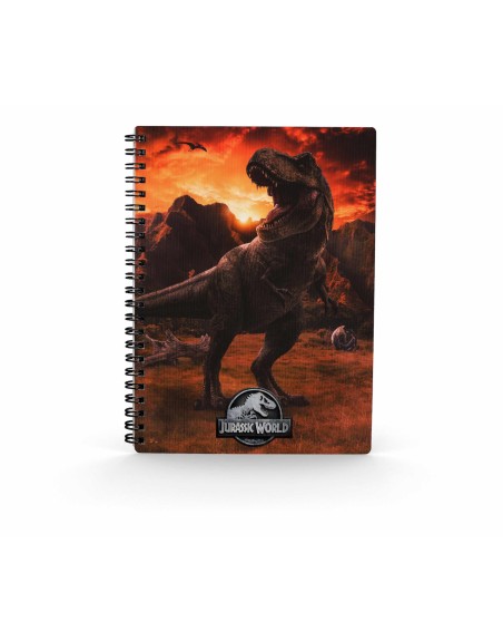 Libreta efecto 3d into the wild jurassic world