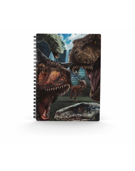 Libreta sd toys efecto 3d selfie jurassic world