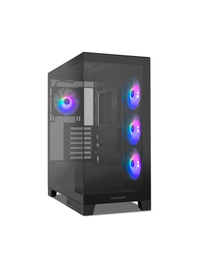 Caja ordenador gaming nox hummer glock atx argb crital templado negro