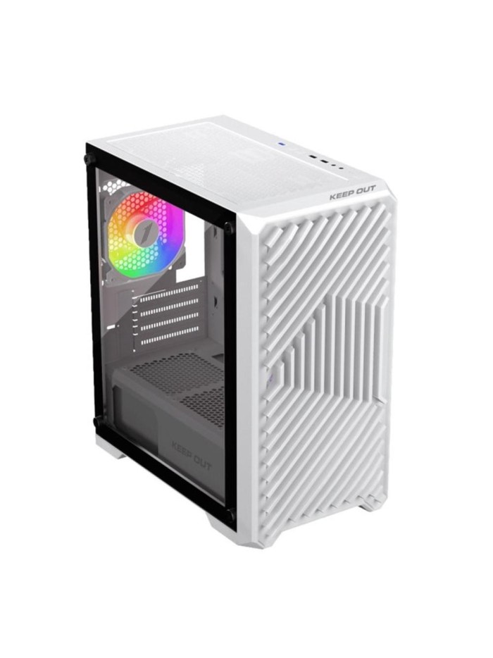 Caja ordenador gaming keep out xc - 220w glass matx argb cristal templado blanco Caja ordenador gaming keep out xc - 220w glass matx argb cristal templado blanco