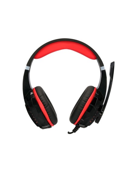 Auricular q-connect gaming con microfono ajustable e iluminacion led color negro
