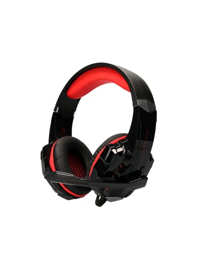 Auricular q-connect gaming con microfono ajustable e iluminacion led color negro