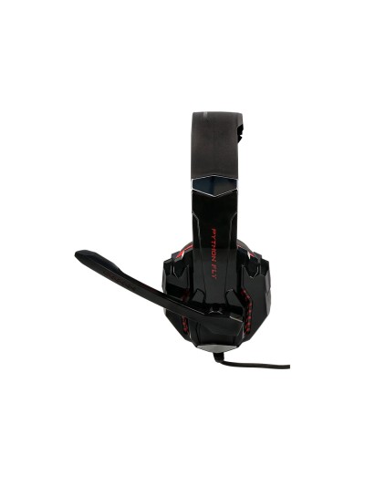 Auricular q-connect gaming con microfono ajustable e iluminacion led color negro