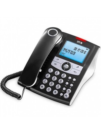 Telefono fijo spc elegance id negro pantalla ilum. - 8 melodias - 70 memorias - manos libres