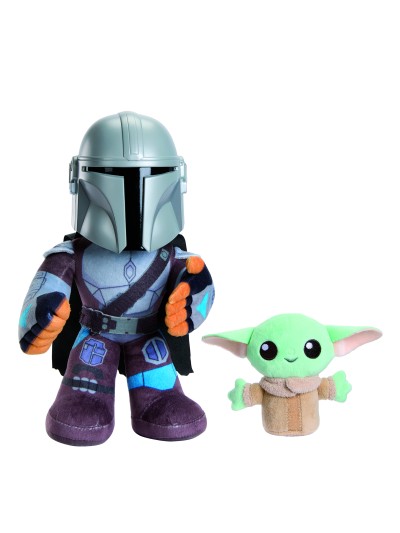 Peluche mattel star wars clan de dos mandalorian y grogu