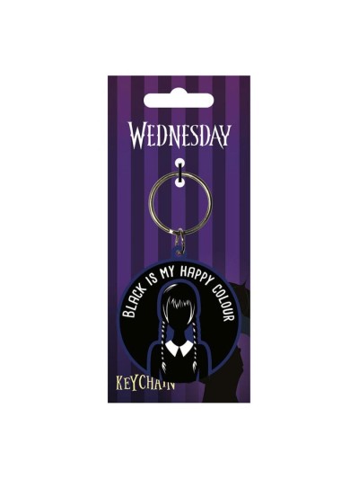 Llavero pyramid wednesday addams black is my happy color