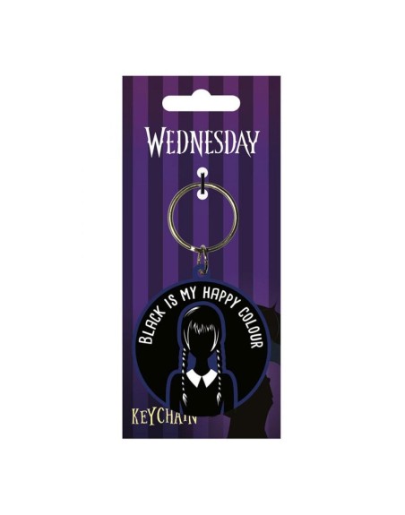 Llavero pyramid wednesday addams black is my happy color