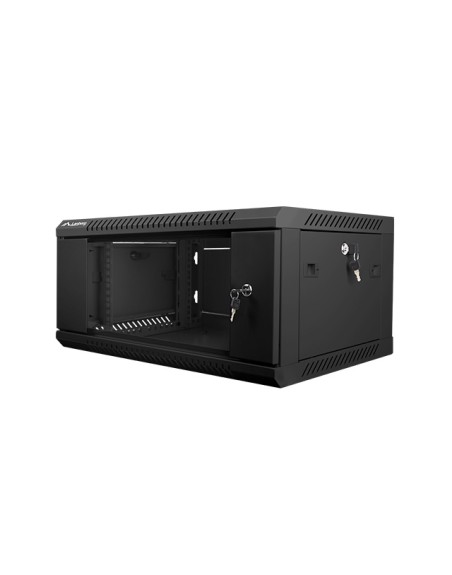 Armario rack lanberg 4u 600x450x279 auto ensamblado 19 pulgadas hasta 60 kg negro