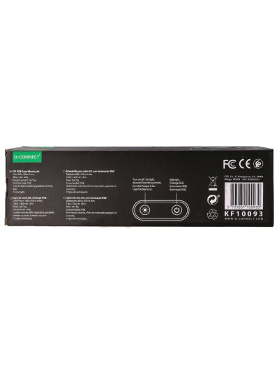 Alfombrilla para raton q-connect gaming xxl iluminacion led conexion usb color negro 800x300x4 mm