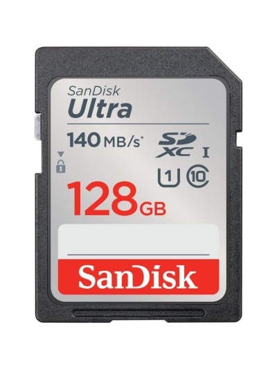 Tarjeta de memoria secure digital sdxc sandisk ultra - 128gb - clase 10 - sdxc - 140mb - s