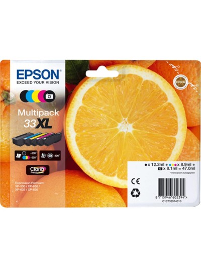 Multipack cartucho tinta epson expression home 5 colores 33xl