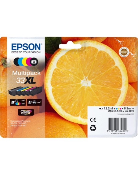 Multipack cartucho tinta epson expression home 5 colores 33xl