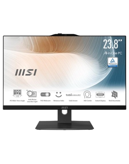 Ordenador all in one aio msi am242p - 1241es i7 - 1255u 16gb ssd 512gb freedos 23.8 pulgadas negro