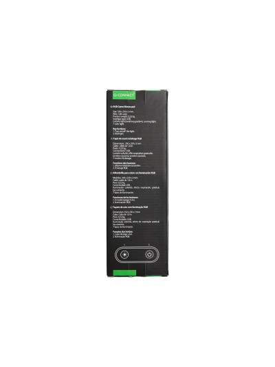 Alfombrilla para raton q-connect gaming iluminacion led conexion usb color negro 350x250x3 mm