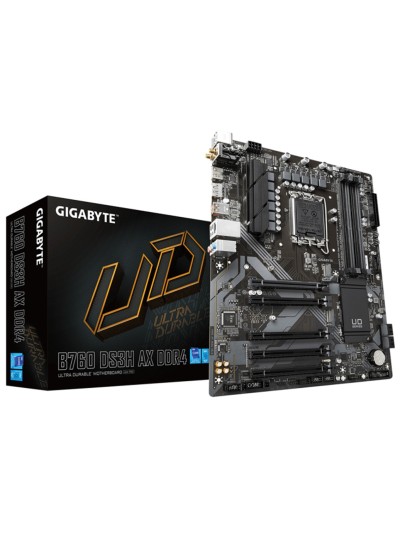 Placa base gigabyte b760 ds3h ax 1700 atx - 4 x ddr4 - 4 x sata - 1 x dp - 1 x hdmi - 4 x usb 2.0 - 1 x usb 3.2 - 1 x usb tipo c