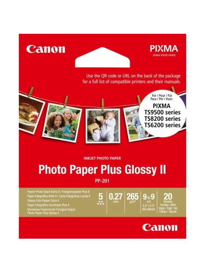 Papel canon foto pp - 201 2311b070 9x9 - 20 hojas