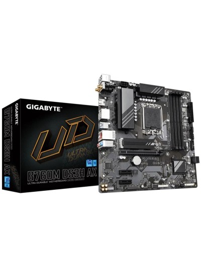 Placa base gigabyte b760m ds3h ax g12 1700 matx 4xddr5