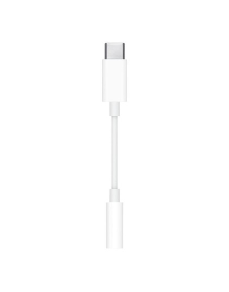Cable usb tipo c a jack 3.5mm apple macho - hembra blanco