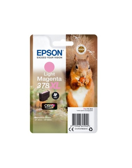 Cartucho tinta epson c13t37964010 singlepack light magenta 378xl claria photo hd ink ardilla
