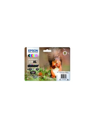 Multipack cartucho tinta epson 378xl c13t37984010 6 colores foto claria ardilla