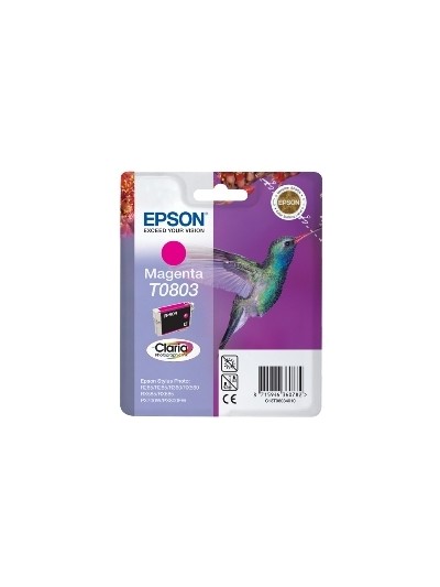 Cartucho tinta epson t0803 magenta 7.4ml stylus photo r265 - 285 - 360 - rx560 - 585 - 685 - colibri