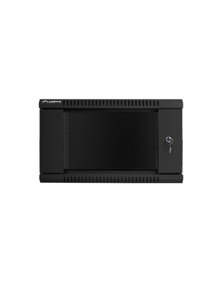 Armario rack lanberg 6u 600x450x368 auto ensamblado 19 pulgadas hasta 60 kg negro