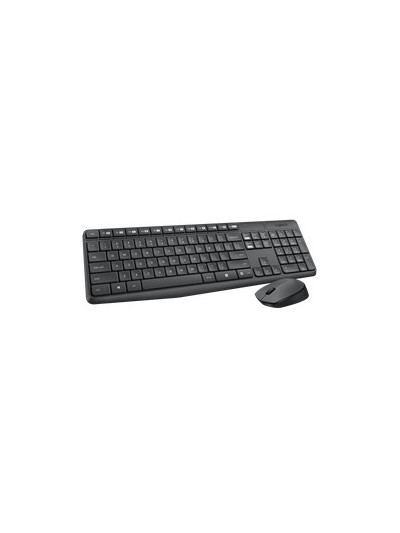 Teclado + mouse logitech mk235 wireless inalambrico resistente a salpicaduras