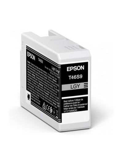 Cartucho tinta epson singlepack light gris t46s9 ultrachrome pro 10 ink 25ml sc - p700