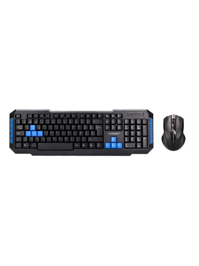 Set teclado y raton q-connect inalambrico compatible windows color negro