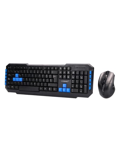 Set teclado y raton q-connect inalambrico compatible windows color negro