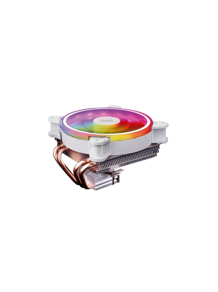Ventilador disipador cpu mars gaming mcpu220 120mm argb blanco Ventilador disipador cpu mars gaming mcpu220 120mm argb blanco