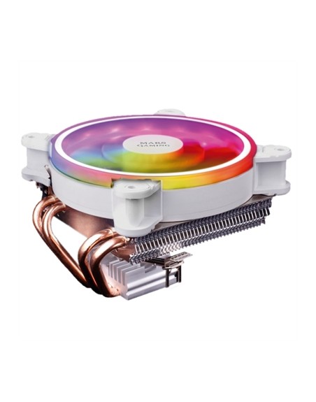 Ventilador disipador cpu mars gaming mcpu220 120mm argb blanco