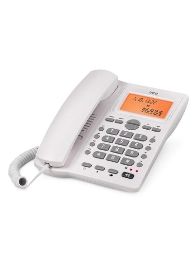 Telefono fijo spc office id 2 blanco mute - 24 melodias - tecla r - 4 memorias directas