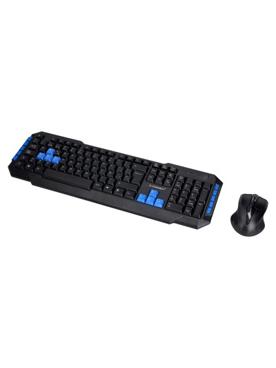 Set teclado y raton q-connect inalambrico compatible windows color negro