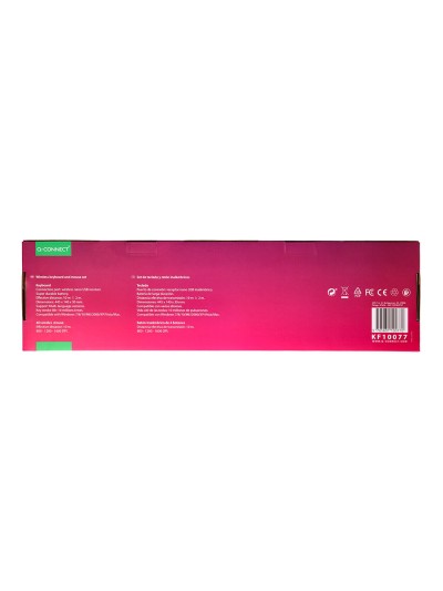Set teclado y raton q-connect inalambrico compatible windows color negro