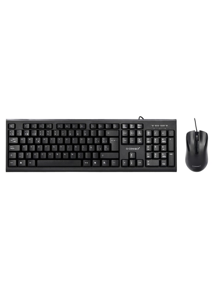 Set teclado y raton q-connect con cable color negro Set teclado y raton q-connect con cable color negro