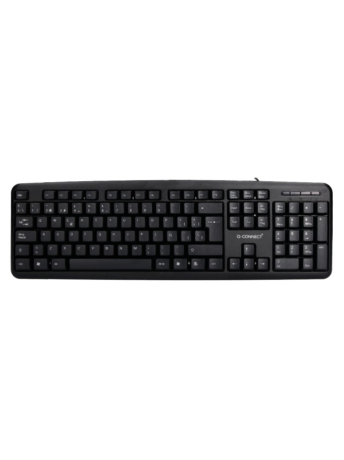 Teclado q-connect con cable 1,35 mt color negro Teclado q-connect con cable 1,35 mt color negro