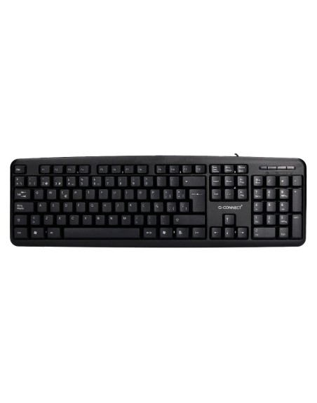 Teclado q-connect con cable 1,35 mt color negro