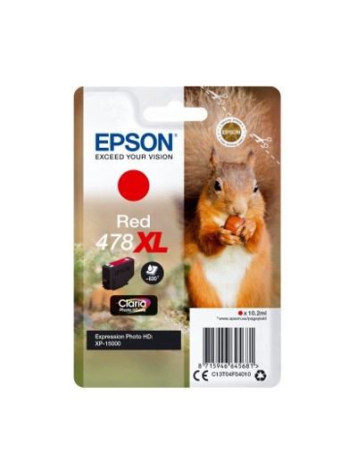 Cartucho tinta epson c13t04f54010 singlepack rojo 478xl claria photo hd ink