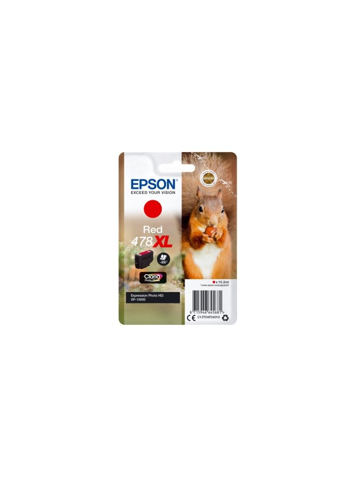 Cartucho tinta epson c13t04f54010 singlepack rojo 478xl claria photo hd ink Cartucho tinta epson c13t04f54010 singlepack rojo 478xl claria photo hd ink